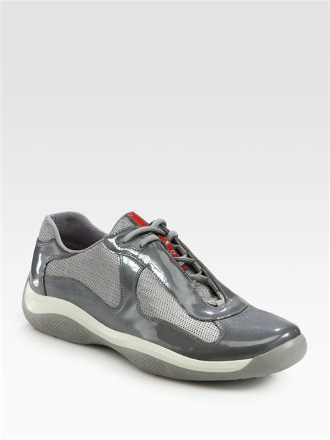 prada americas cup sneakers grey|Prada America's Cup sneakers sale.